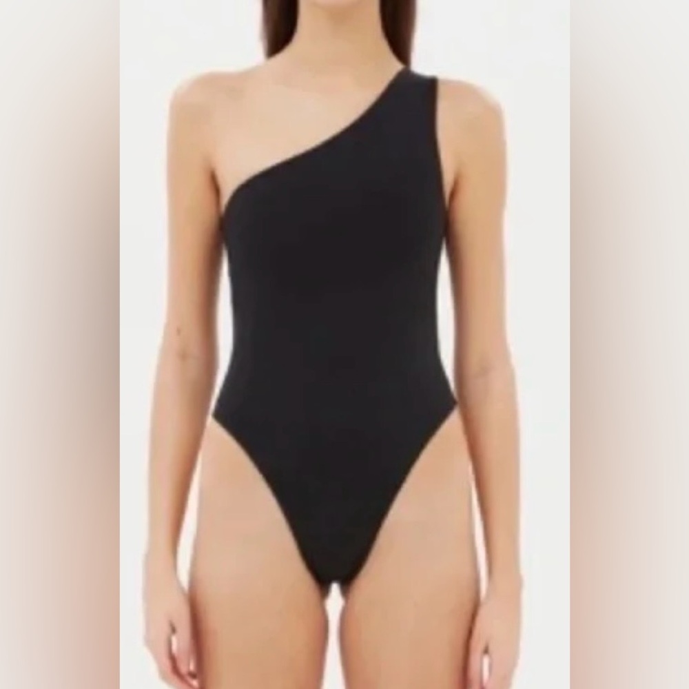 NEW - AEXAE - One-Shoulder One Piece Swimsuit - Black